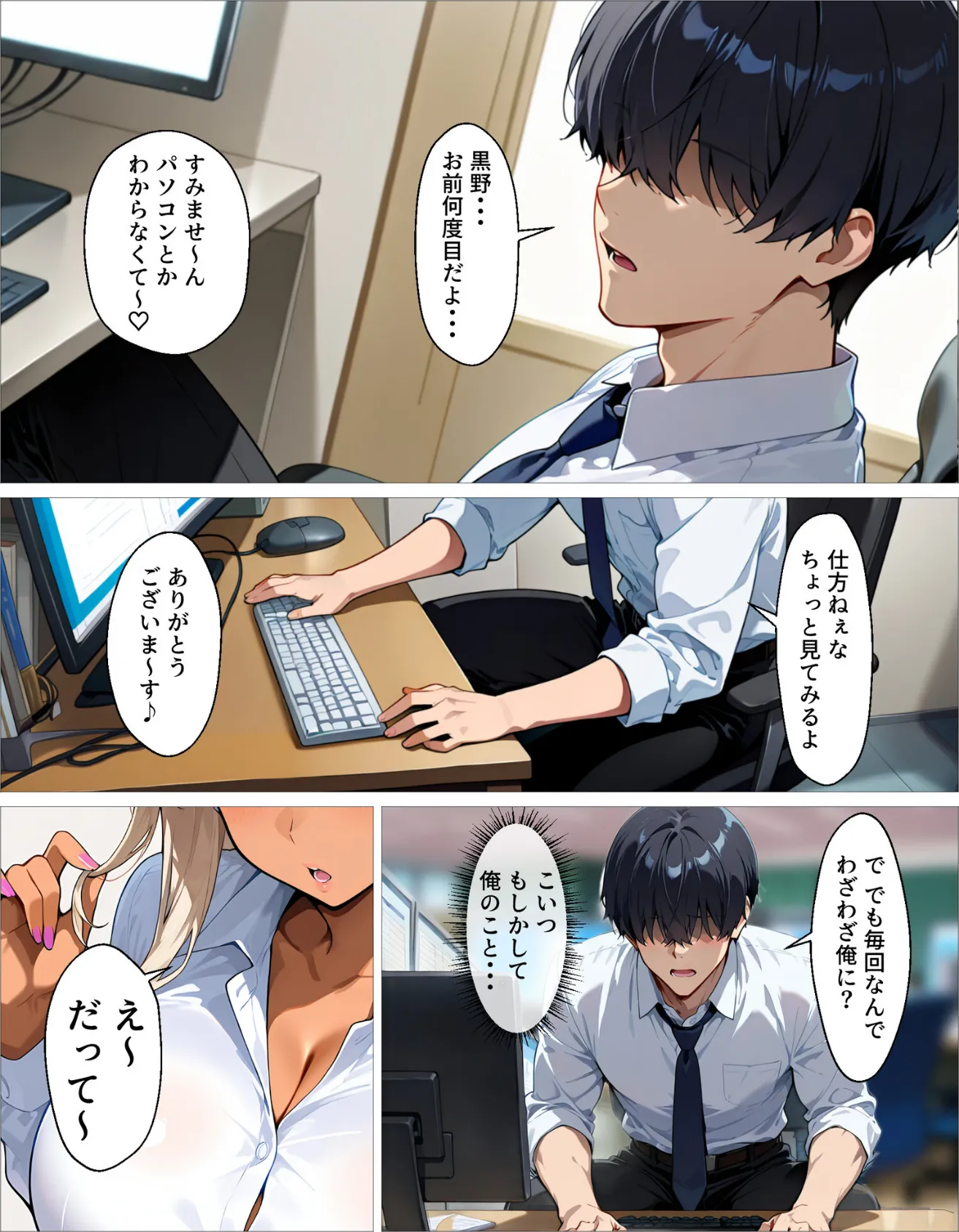 新卒の黒ギャルが「きも…」って言いながら搾精してくれる話（1） 4ページ