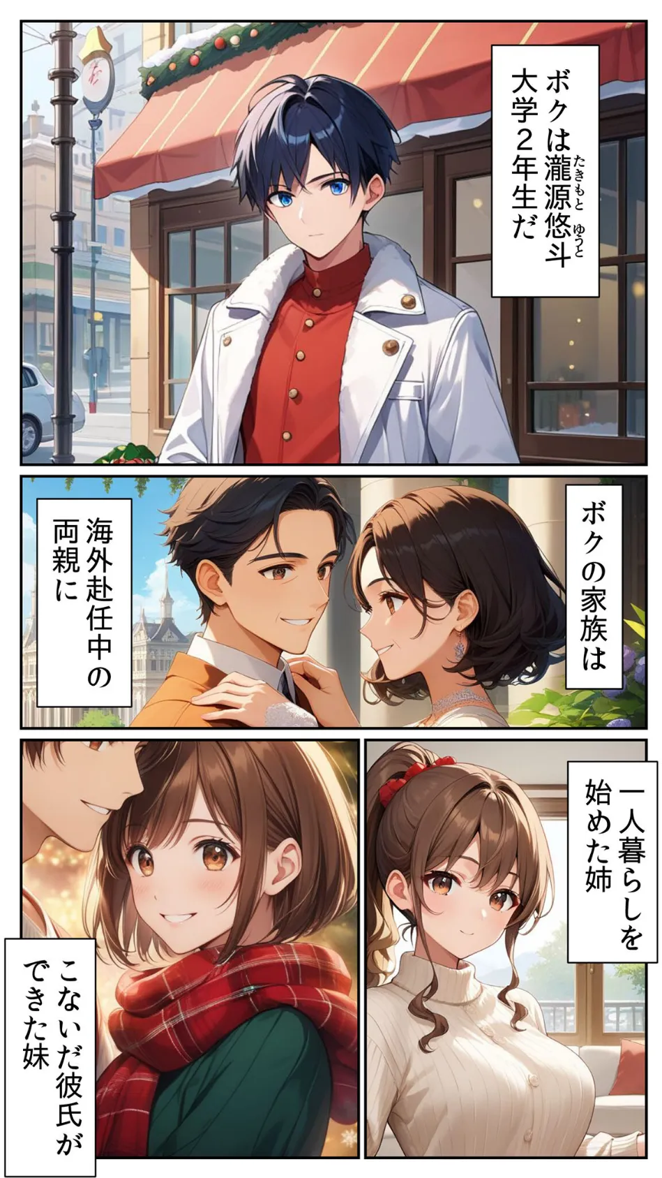 クリスマスぼっちを覚悟したボクが何故か姉の友人に童貞を奪われた話【単話】後編 モザイク版 3ページ